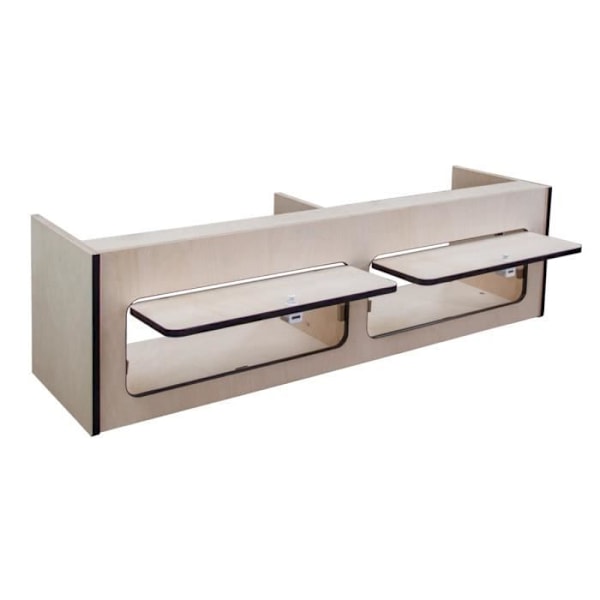 Opbevaringsskab - MDF - 120 cm x 35 cm x 35 cm - 2 døre - Soft Close-hængsler Brun svart