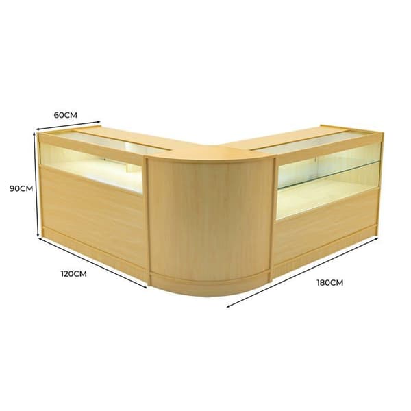 Salgsbord med låsbar funktion, LED, Sæt Adonis B1200, C1200, CM60 beige