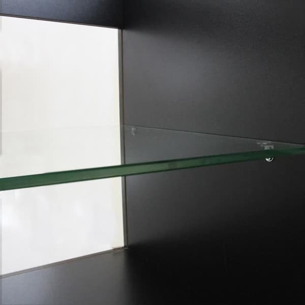 C1200 Counter Retail Showcase glasmontre, sort, 120 cm x 90 cm x 60 cm