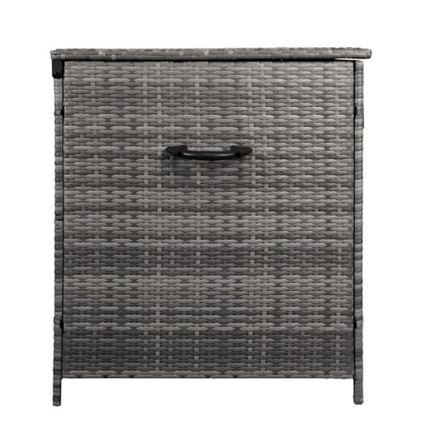 Udendørs opbevaringsboks i grå rattan - MONSTERSHOP - 582L - 138x70x80cm Grå