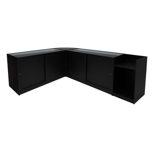 Säkerhetsförsäljningsdisk i svart MDF med LED-set C1500 CM60 TB60 Svart