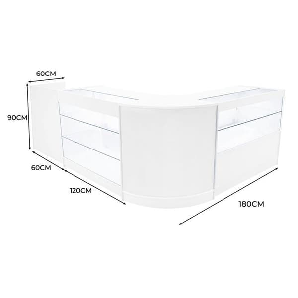 Försäljningsdiskar med låsbar MDF vit LED Set K1200 C1200 CM60 TB60 Vit