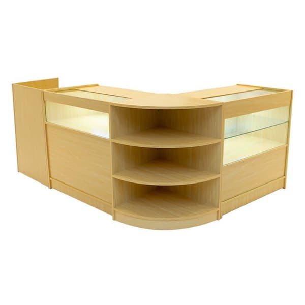 Comptoir til salgs med låsbare skuffer MDF Ahorn LED Sæt B900 C900 LM60 TB60 beige