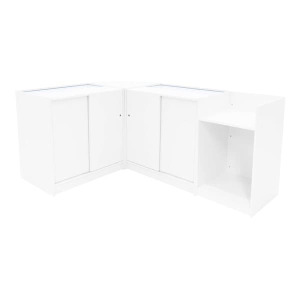 Försäljningsdisk med låsbar MDF Vit LED Set B900 C900 LM60 TB60 Vit