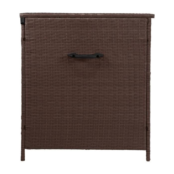 Brun utomhusrottingförvaringslåda för kuddar - 582L 80x138x70cm kastanj