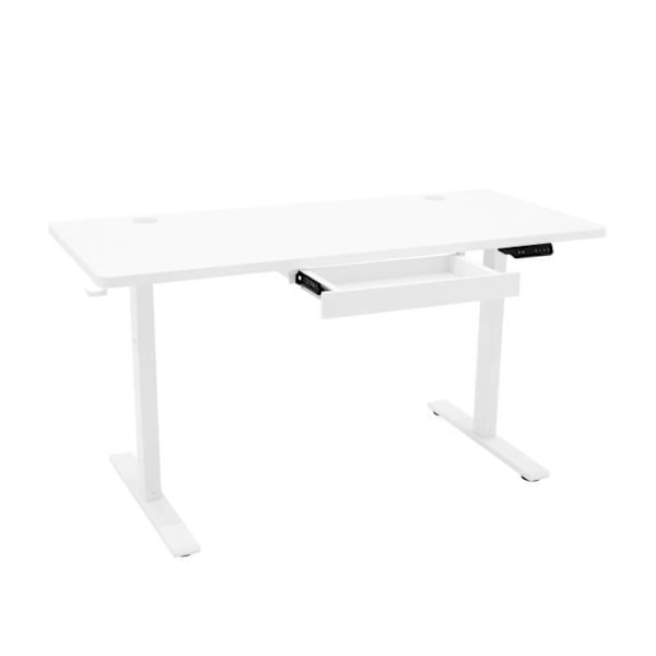 Elbord För Höjdjusterbart Skrivbord - Vitt - 140 cm - Justerbart i Höjd - Dagens Design - 1 Plats Vit
