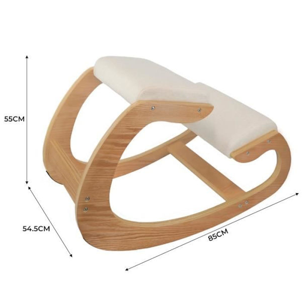 Ergonomisk knælende stol Ortopædisk gyngestol kontorstilling Beige
