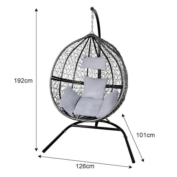 Riippuva rottinkituoli Puutarha Terassi Patio Relax Summer Max150KG ILMAINEN kansi