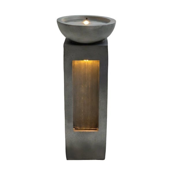 Ulkoilma LED-vesiputousfontaani "Serenity Falls" pumppu Grå