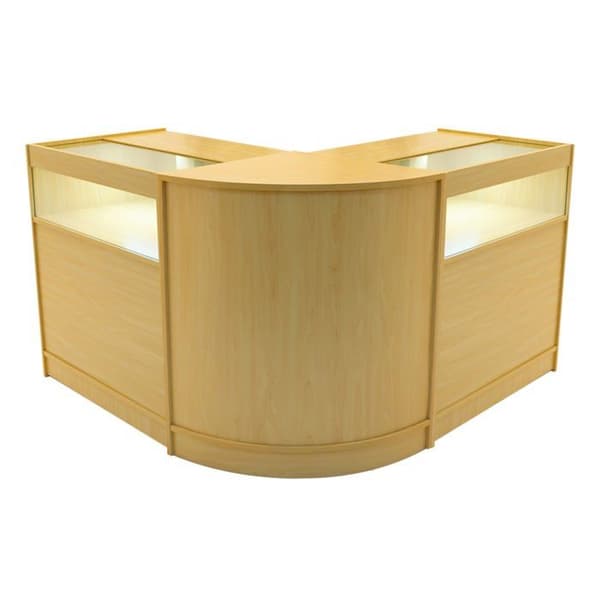Låsebare MDF Ahorn Salgsborde med LED Iris B900 CM60 beige