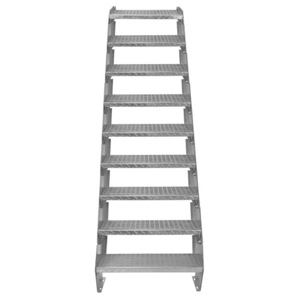 Ritiläportaat - MONSTERSHOP - 9 askelmaa - Galvanoitu teräs - DIN 24537 - EN ISO 1461 Pengar