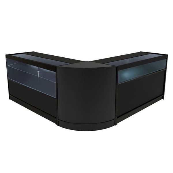 "Salgsbord med LED-lås i sort, Adonis B1500, C1500, CM60" Svart