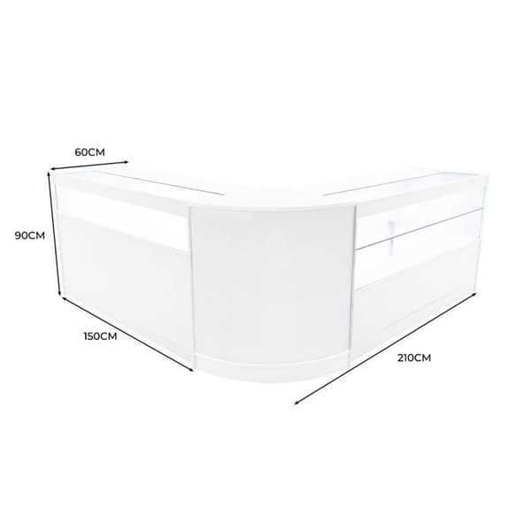 Låsbart Vit LED Försäljningsdisk Set Adonis B1500, C1500, CM60 Vit