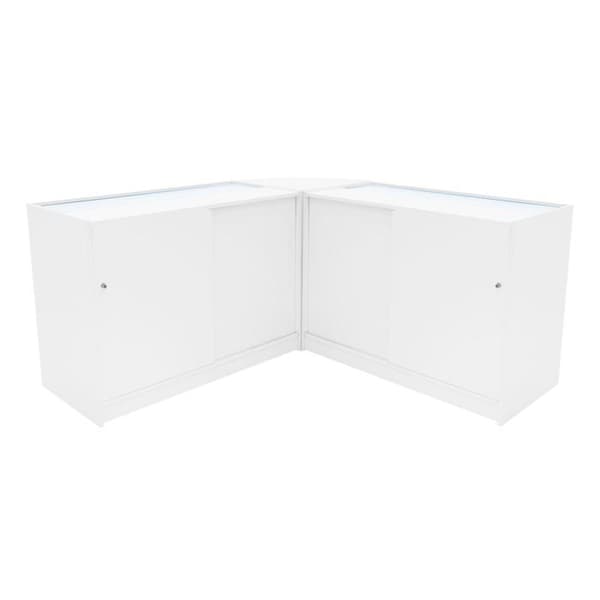 Salgsborde med lås i hvid MDF LED Sæt Hera K1200 C1200 CM60 Vit