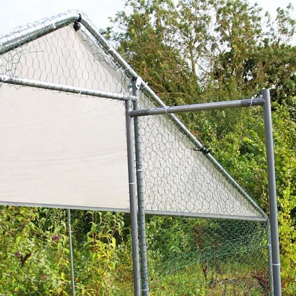 Outdoor Chicken Coop -kotelo 3mx8mx2m lintuhuone galvanoidusta teräksestä siipikarjan häkki Eläin koira Kani Ankka Suojapeite katto ILMAINEN