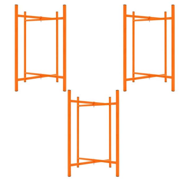 Sæt af 3 Foldbare X 75 cm H Støtter til Mørtel Murerplader Apelsin