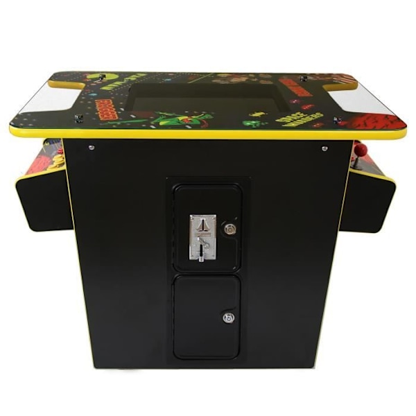 Arcade Style Cocktailbord inklusive 60 klassiska spel, 64cm x 73cm x 93cm Svart