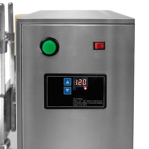Automatisk te-shaker - Inox - 120W - 400 varv/min - Digital timer - Dubbel shaker Pengar