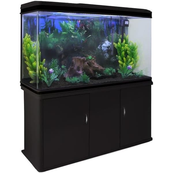 Akvarium - 300 liter - Sort - Møbel - Glas Svart