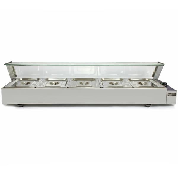 KuKoo Professional Electric Bain Marie - 5 GN 1/2 Containere - Rustfrit Stål