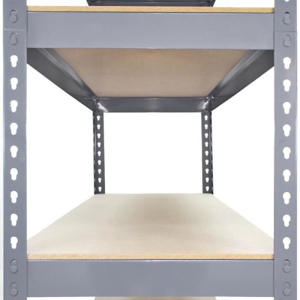 Harmaa pultittomat teräshyllyt - MONSTERSHOP - 5 tasoa - 120 cm x 182,5 cm x 50 cm Blå