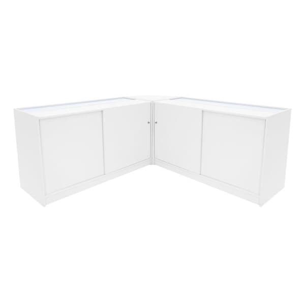 Säkerhetsförsäljningsdisk i vit MDF med LED, Iris B1500 CM60 Vit