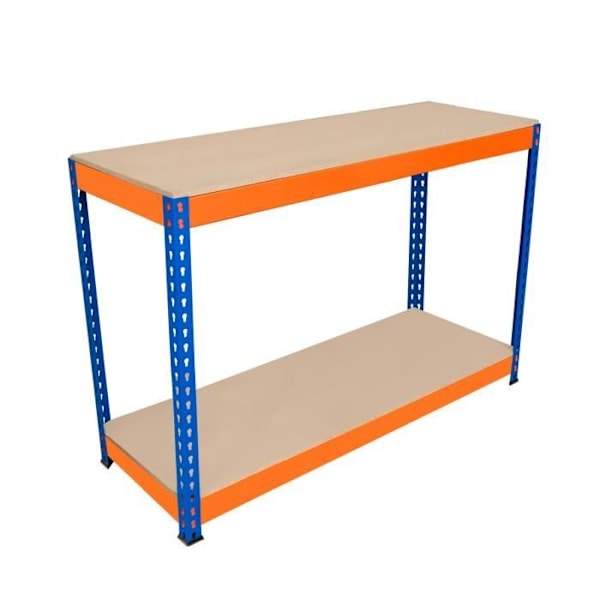 2-lags Workbench Workshop Garage DIY 300 kg pr. hylde 90 x 45 x 90 cm Blå