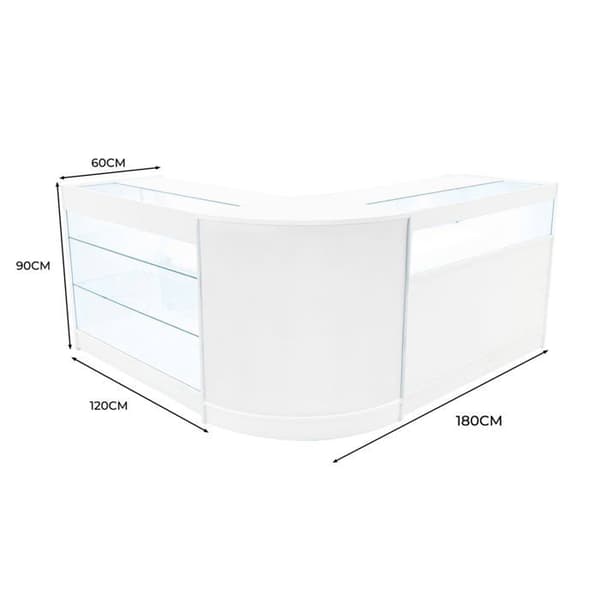 Försäljningsdiskar med låsbar MDF Vit LED Set Triton K1200 B1200 CM60 Vit