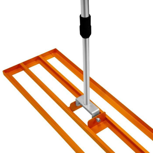 Orange rustfri stål græsplæne nivelleringsrive 100 cm Bredde Orange
