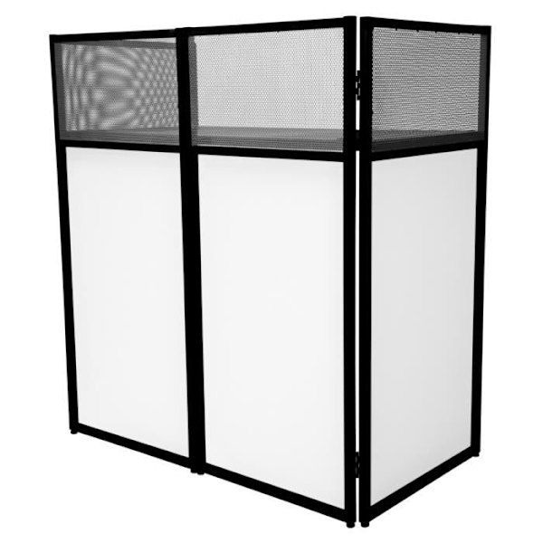 Bärbar metallfront för DJ Stand Disc Jockey DJ Booth 114 x 105 x 57 cm - Svart - Vuxen Svart