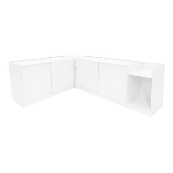 Lukket Salgsbord Hvid med LED Sæt C1500 LM60 TB60 Vit