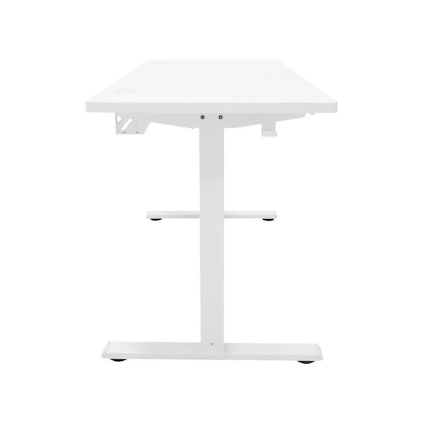 Elbordsskrivbord Assis-Debout Elektriskt - Vit - 160 cm - Justerbar Höjd - Modernt Design - 1 Plats Vit