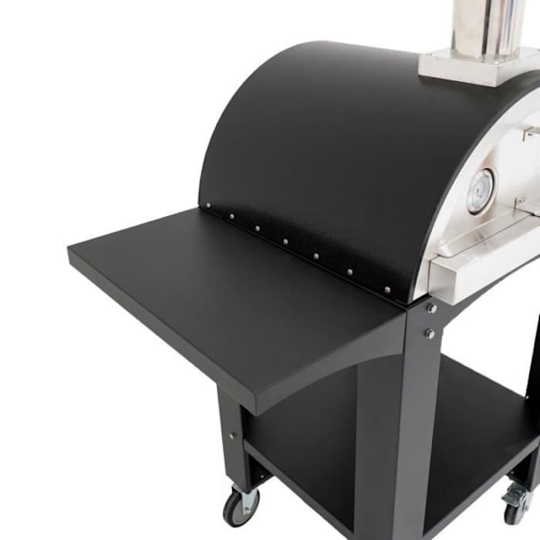 Pizzaugn - MONSTERSHOP - Extra stor - 2 integrerade bänkskivor - Svart - 1200 Watt Svart