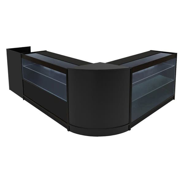 Salgsskranker med lås i sort MDF LED Sæt K1200 C1200 CM60 TB60 Svart