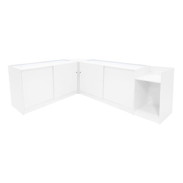 Låsbart Salgsbord MDF Hvid LED Sæt B1500 C1500 LM60 TB60 Vit