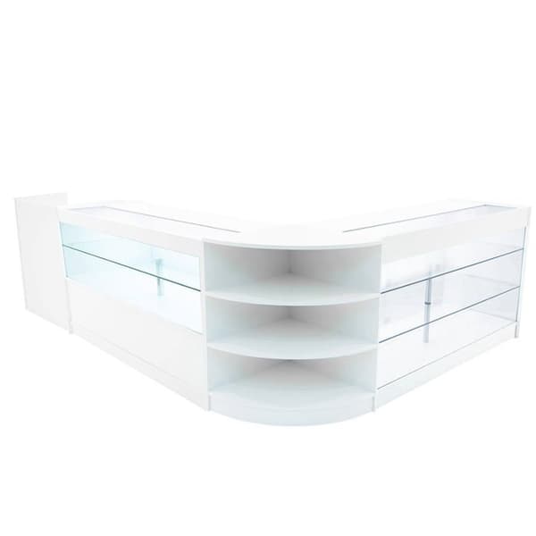 Låsbara Försäljningsdiskar MDF Vit LED Set K1500 C1500 LM60 TB60 Vit