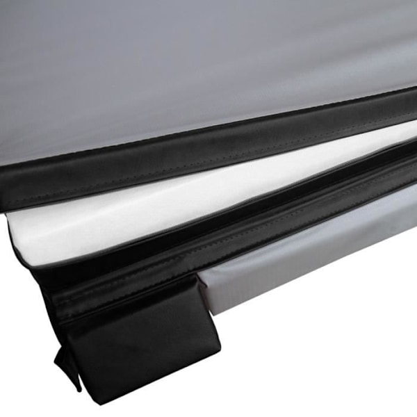 Jacuzziskydd Svart 210cm PVC & Läder - Runt skyddsöverdrag