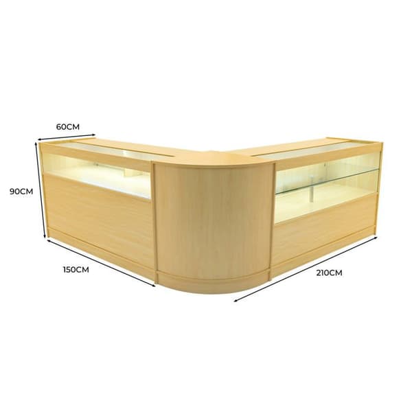 Försäljningsdisk med låsbar maple LED-set Adonis B1500, C1500, CM60 Svart