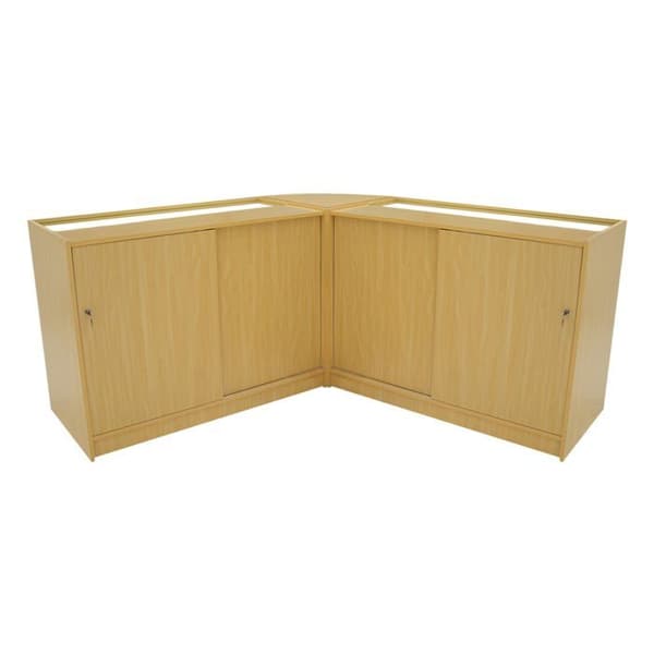 Salgscounter med lås i MDF Ahorn med LED Apollo K1200 LM60セット beige