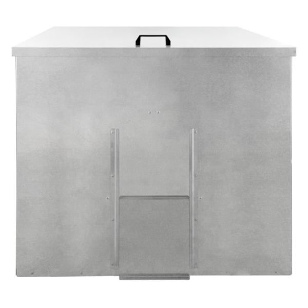 Utomhuskolbehållare - MONSTERSHOP - 500kg/772L - Vattentätt galvaniserat stål - Kolskyffel ingår Silver