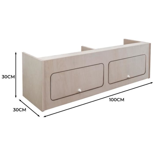 MDF Förvaringsskåp för husbil – 100cm x 30cm x 30cm kastanj