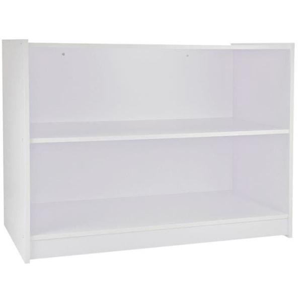 Hvid Merchandise Display Counter - A1200 - Laminat finish Vit