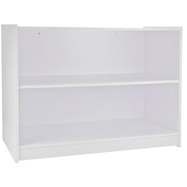 White Merchandise Display Counter - A1200 - Laminat finish Vit