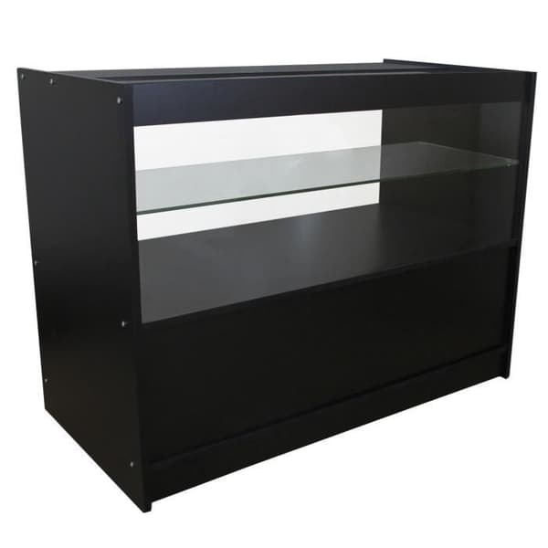 C1200 Counter Retail Showcase glasmontre, sort, 120 cm x 90 cm x 60 cm