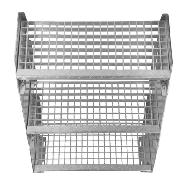Gallertrappa med 4 steg 600x 240mm Galvaniserat stål DIN 24537 EN ISO 146