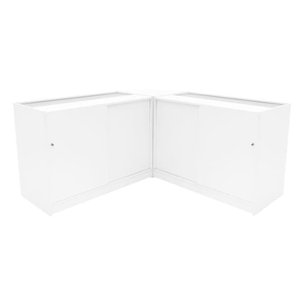 Salgsdisk med låsbar MDF Hvid LED Sæt Demeter K1200 B1200 LM60 Vit