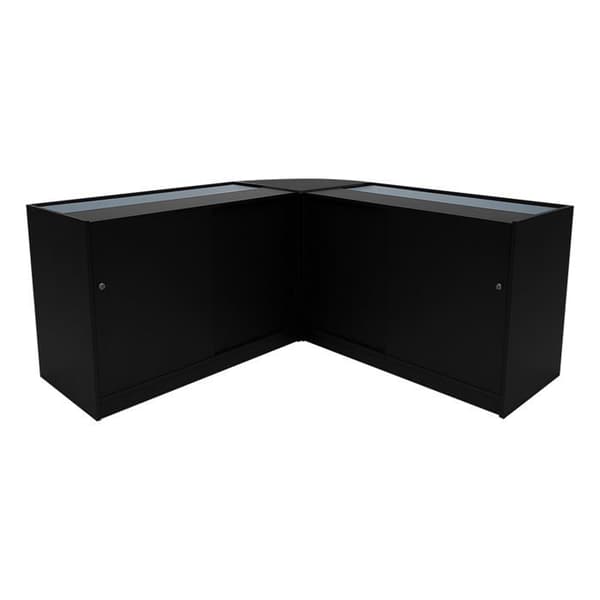 Salgskompleks med låse i sort MDF LED Sæt Hera K1200 C1200 CM60 Svart