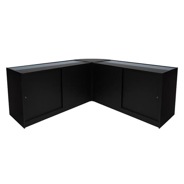 "Salgsbord med LED-lås i sort, Adonis B1500, C1500, CM60" Svart