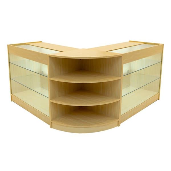 Salgscounter med lås i MDF Ahorn med LED Apollo K1200 LM60セット beige