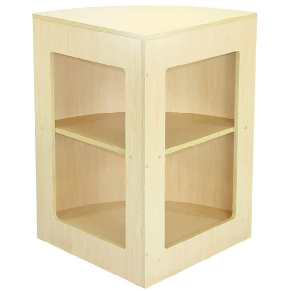 Försäljningsdisk Hörnmodul i MDF Lönn CM60 Förvaringsmöbel Handel beige
